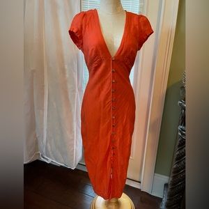 Free People - MIDI button down dress - Small